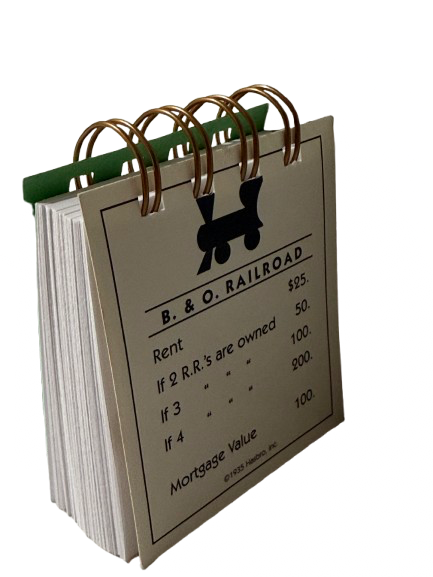 B & O Railroad Monopoly Mini Journal-Red Barn Collections