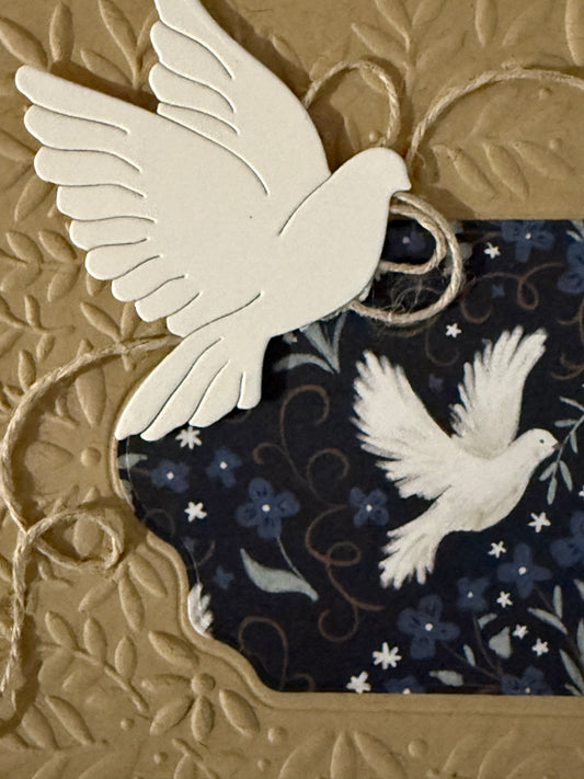 Peace Doves — Blessed Christmas Wishes Card by Anne-Red Barn Collections