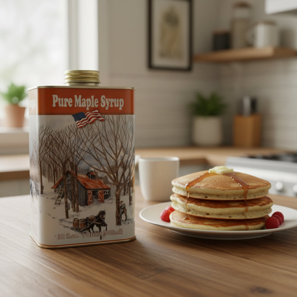Vermont Maple Syrup – Lithographic Keepsake Tin-Red Barn Collections