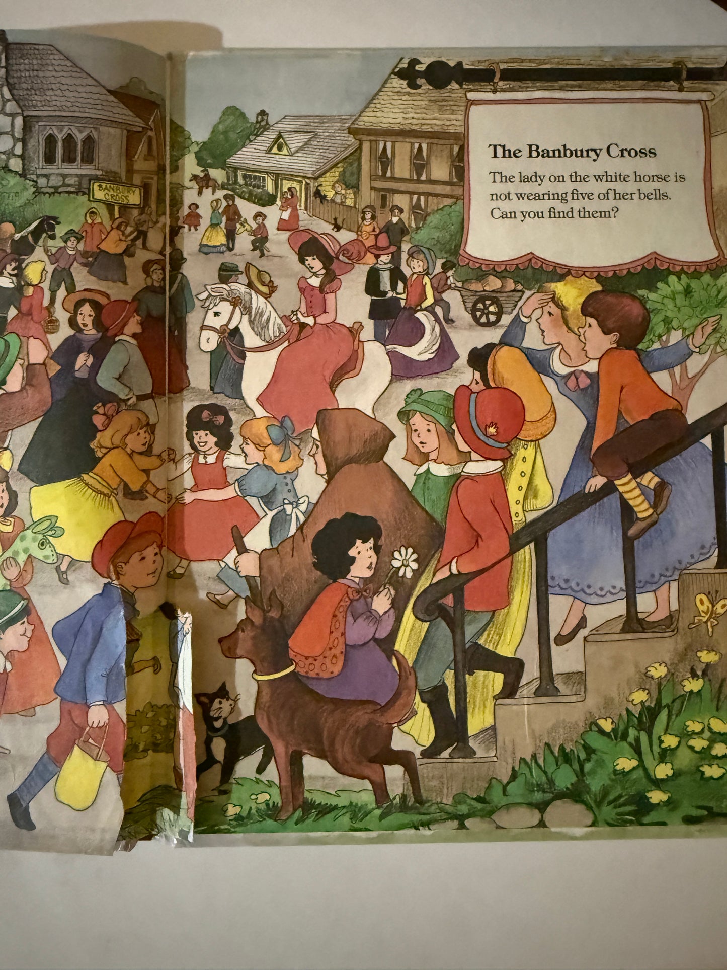 Mother Goose Rhymes - 1990 Vintage Hide and Seek Storybook-Red Barn Collections