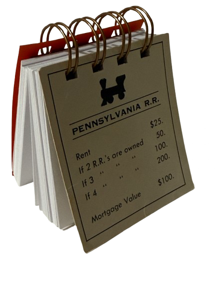 Pennsylvania Railroad Monopoly Mini Journal-Red Barn Collections