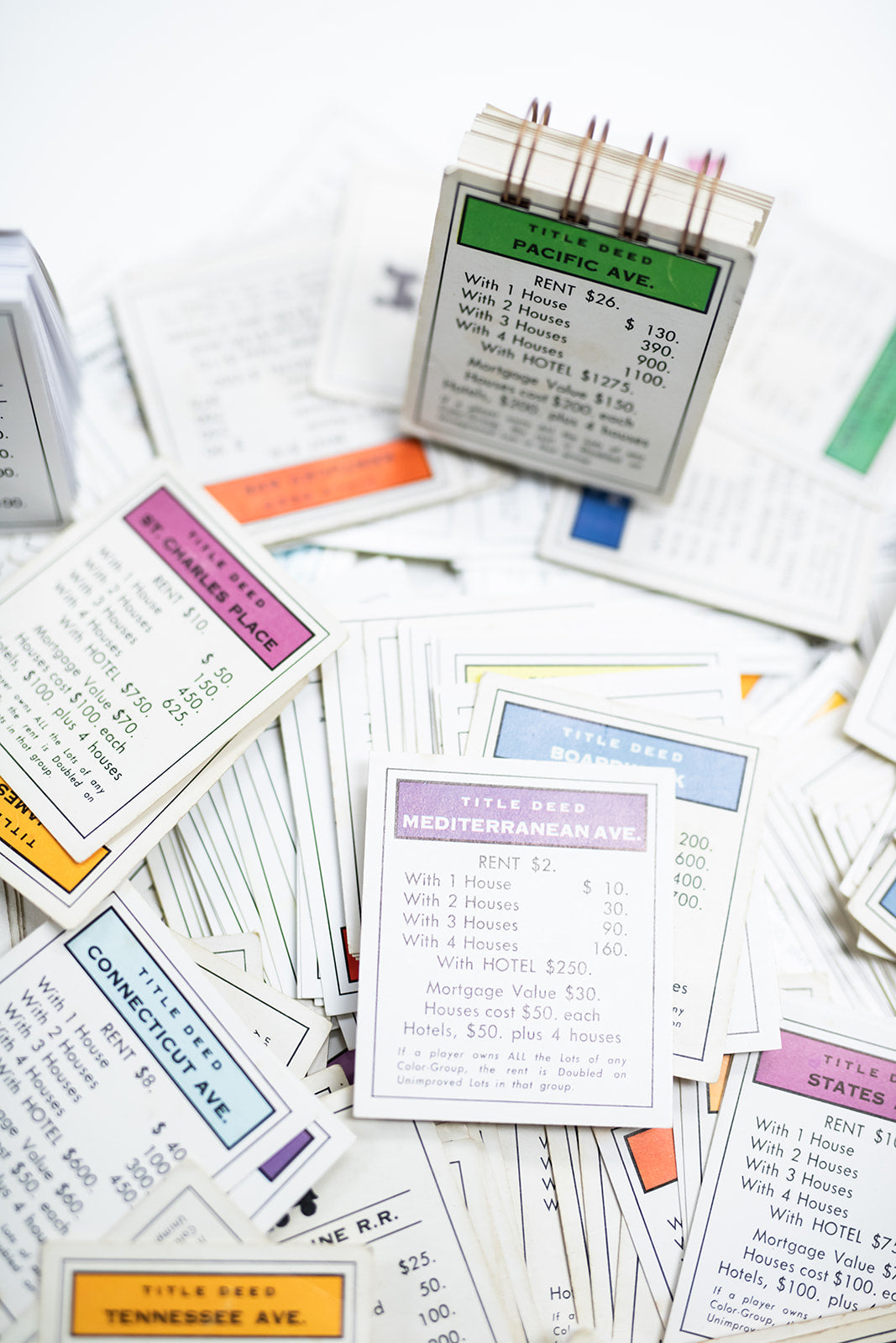 Full Board Set of 28 Monopoly Mini Property Journals-Red Barn Collections