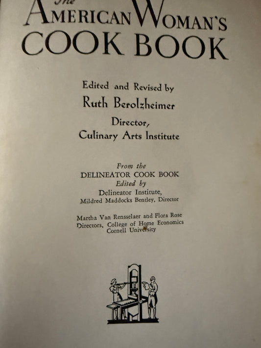 The American Woman’s Cook Book - 1934-Red Barn Collections