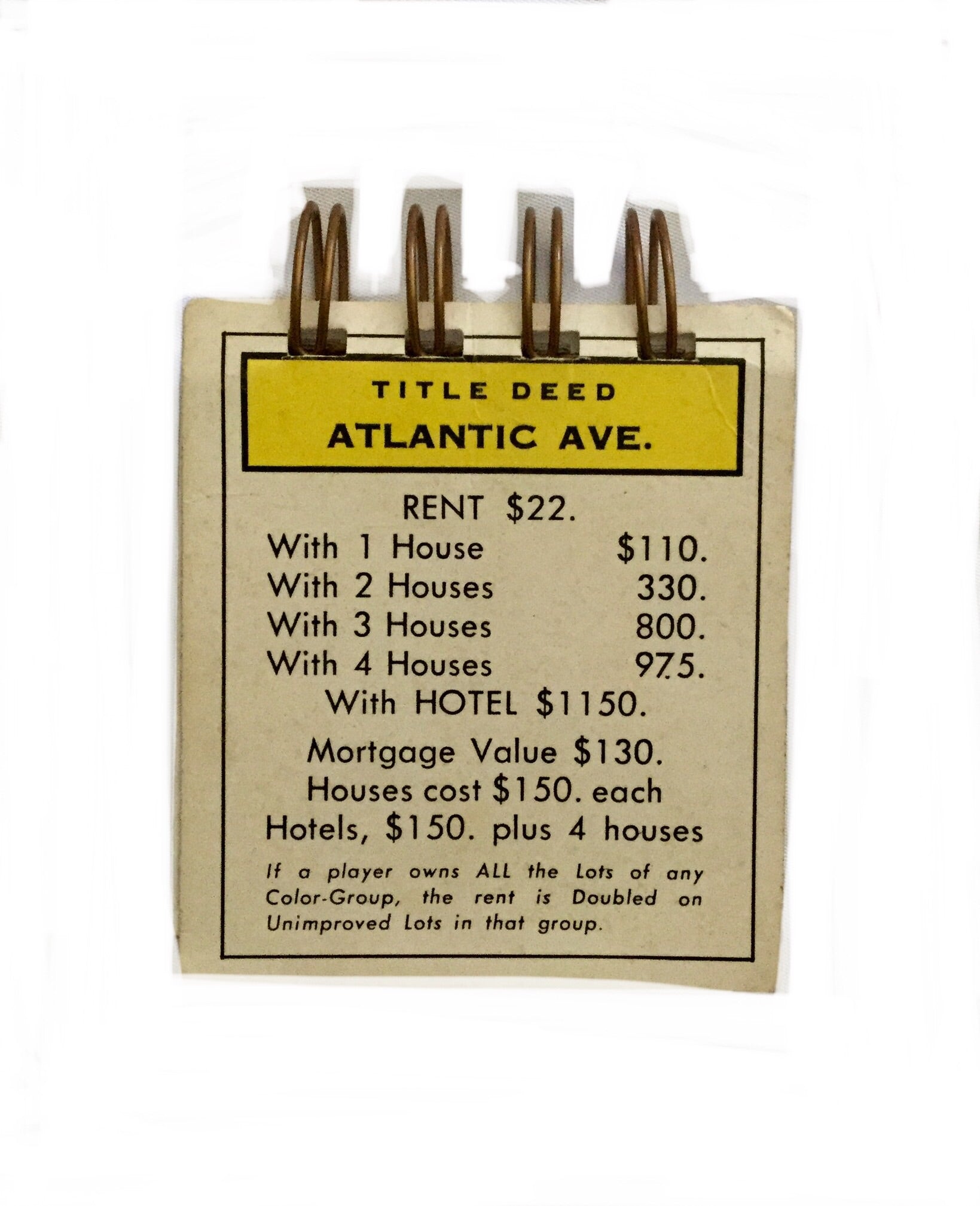 Mini Monopoly Notepads – Red Barn Collections