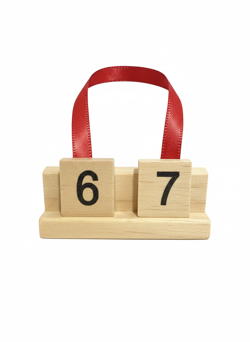 6 7 Scrabble Ornament-Red Barn Collections