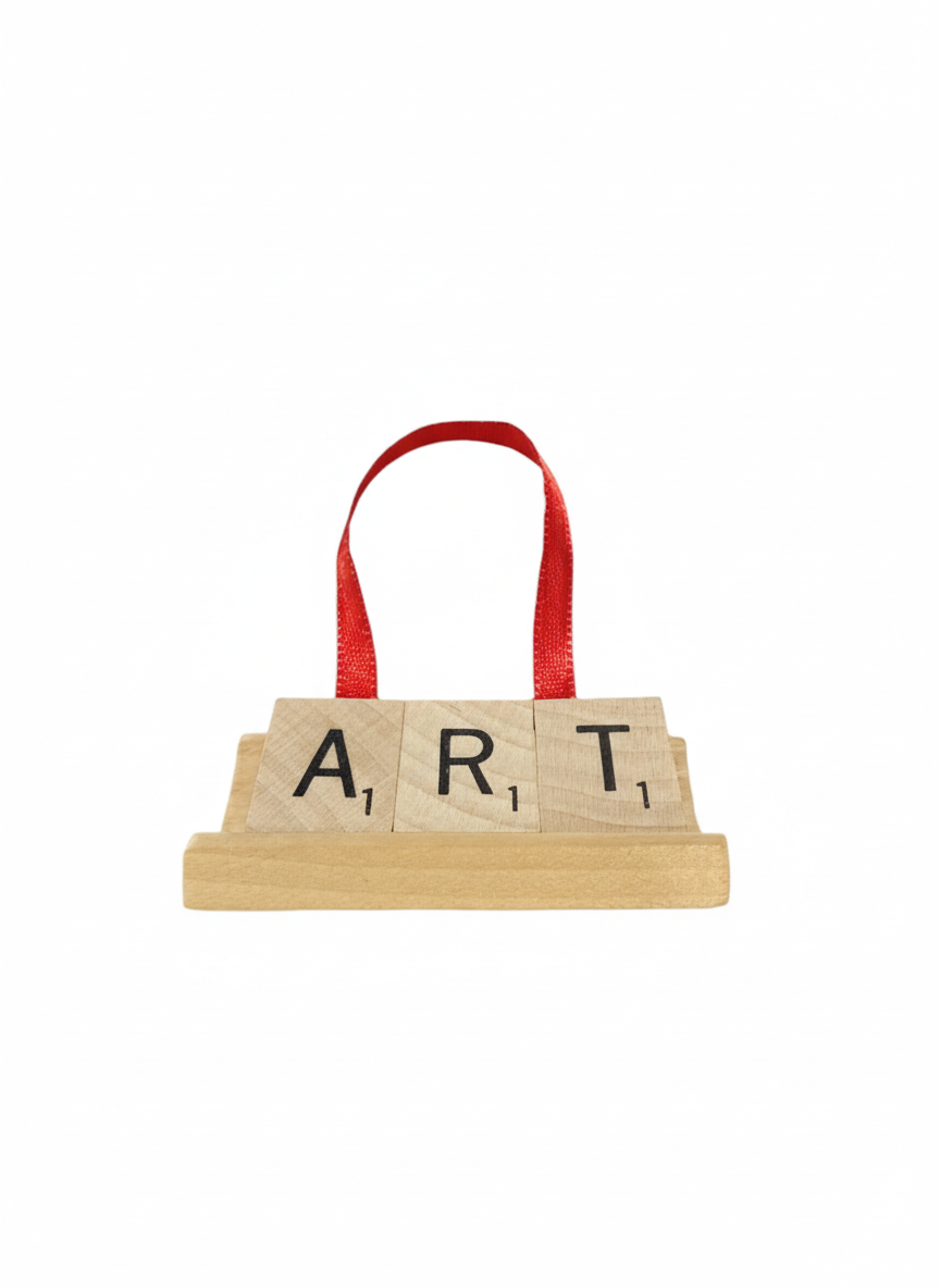 ART Scrabble Ornament-Red Barn Collections