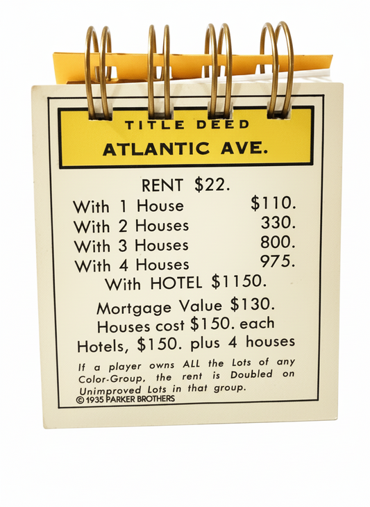 Atlantic Ave Monopoly Mini Journal-Red Barn Collections