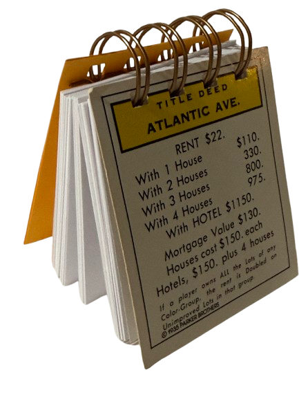 Atlantic Ave Monopoly Mini Journal-Red Barn Collections
