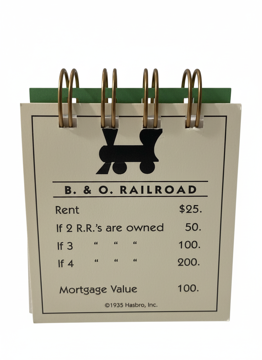 B & O Railroad Monopoly Mini Journal-Red Barn Collections