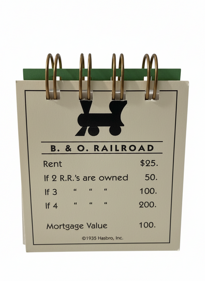 B & O Railroad Monopoly Mini Journal-Red Barn Collections