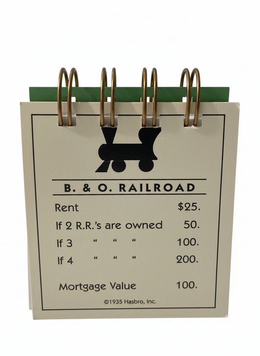 B & O Railroad Monopoly Mini Journal-Red Barn Collections