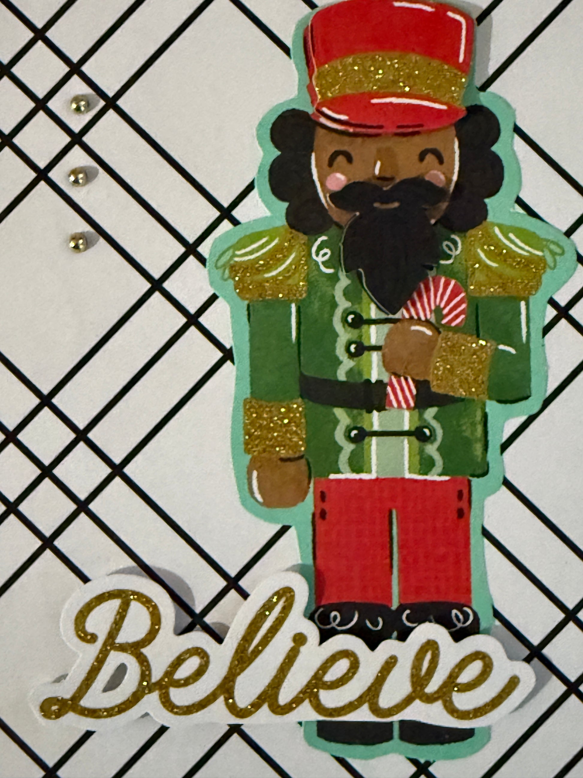 Believe Nutcracker — Handcrafted Vermont Christmas Card by Anne-Red Barn Collections