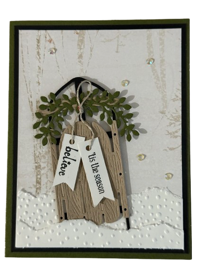 Believe — ’Tis the Season — Handcrafted Card by Anne-Red Barn Collections