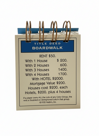 Boardwalk Monopoly Mini Journal-Red Barn Collections