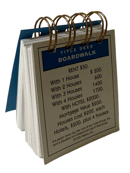 Boardwalk Monopoly Mini Journal-Red Barn Collections