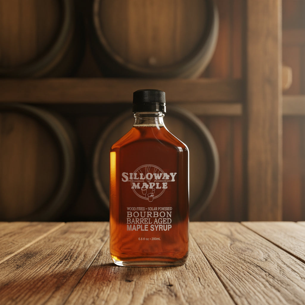 Bourbon Barrel–Aged Vermont Maple Syrup (6.8 oz)-Red Barn Collections