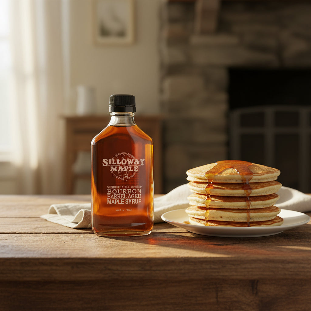 Bourbon Barrel–Aged Vermont Maple Syrup (6.8 oz)-Red Barn Collections