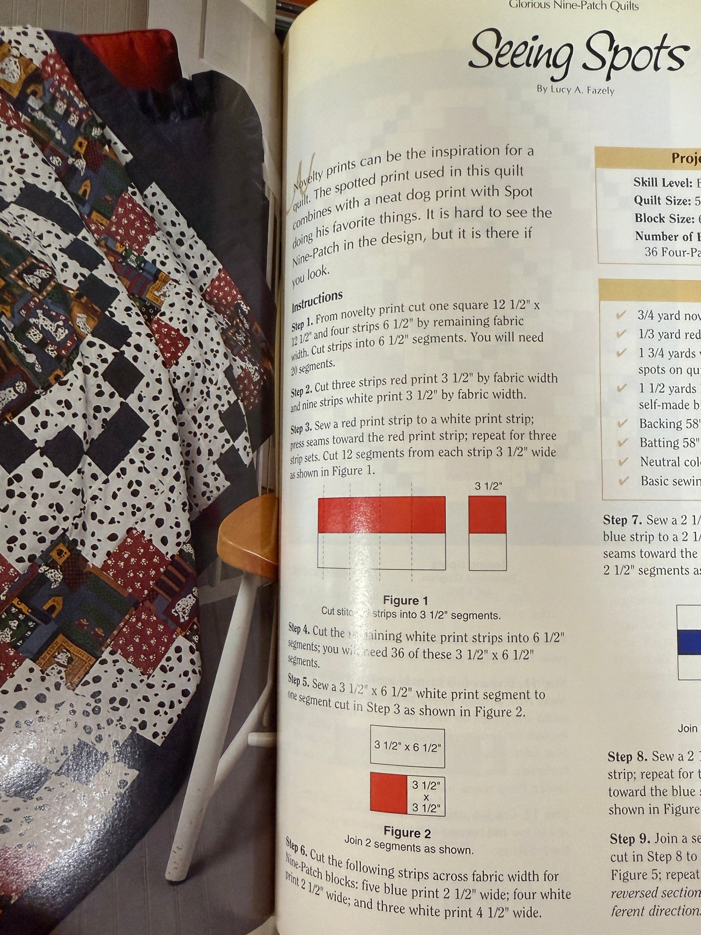 Easy Nine-Patch Quilting Handcrafted Journal (1998)-Red Barn Collections