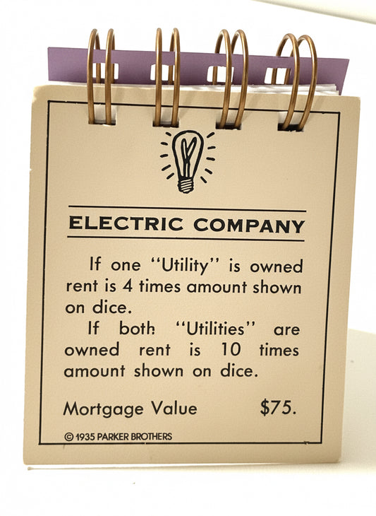 Electric Company Monopoly Mini Journal-Red Barn Collections