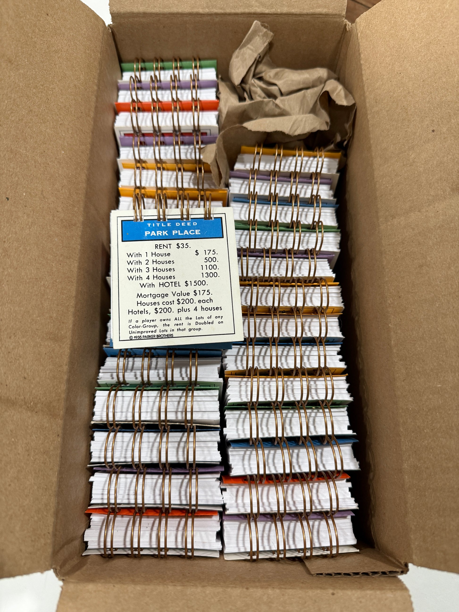 Full Board Set of 28 Monopoly Mini Property Journals-Red Barn Collections