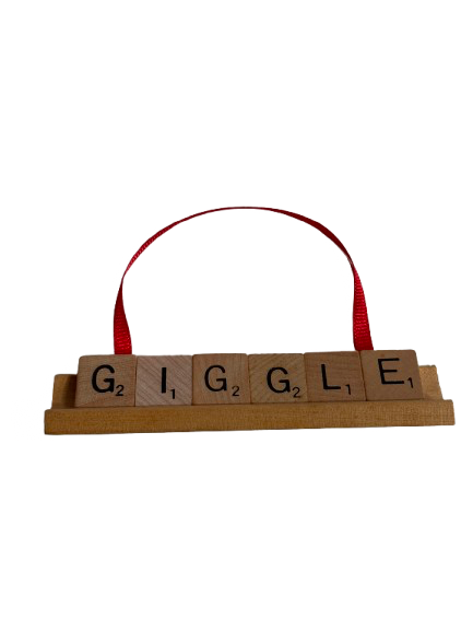 GIGGLE Scrabble Ornament-Red Barn Collections