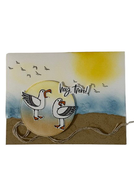 Hey There Seagulls - Handmade Card by Anne-Red Barn Collections