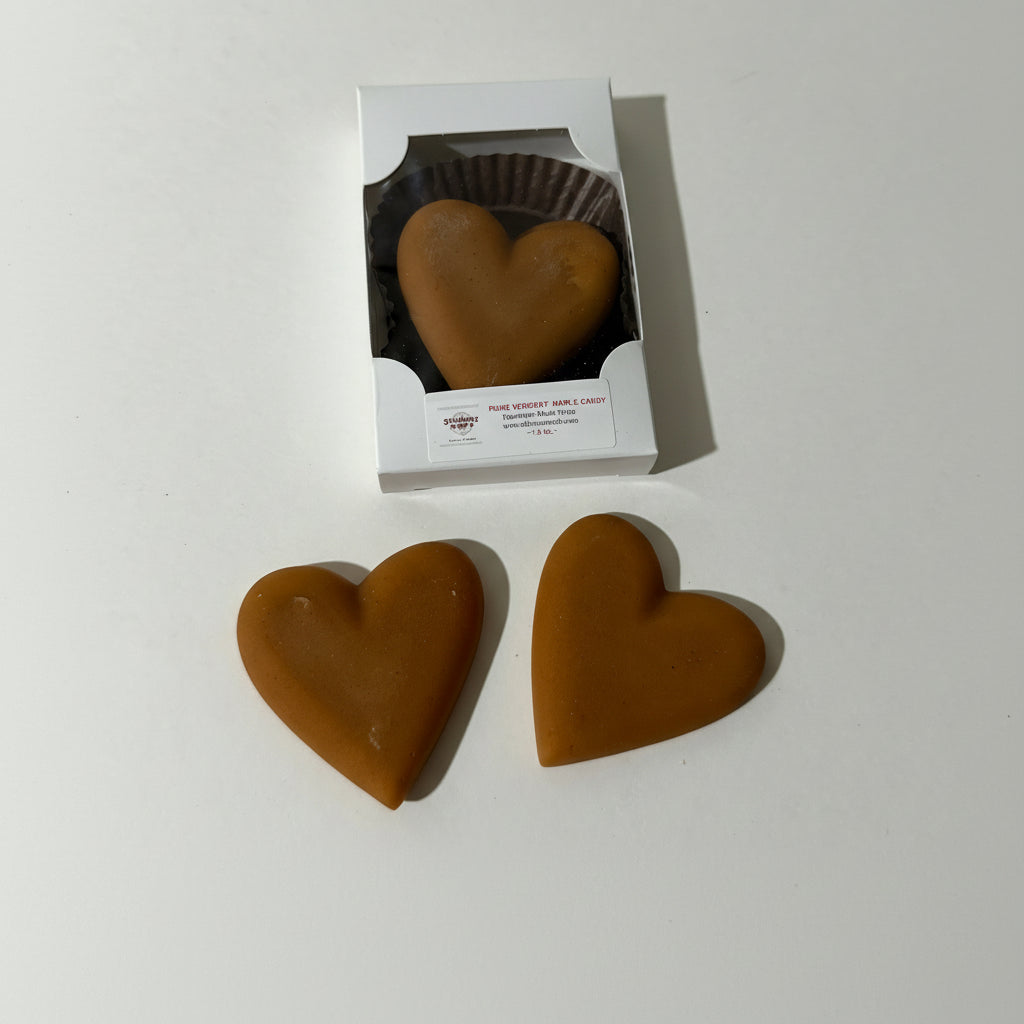 Vermont Maple Heart Candy – 2-Piece Gift Box-Red Barn Collections