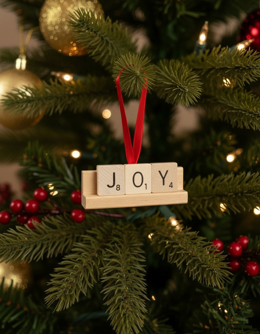 JOY Scrabble Ornament-Red Barn Collections