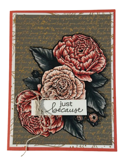Just Because — Handcrafted Vermont Floral Card by Anne-Red Barn Collections