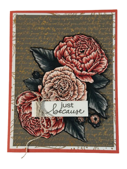 Just Because — Handcrafted Vermont Floral Card by Anne-Red Barn Collections