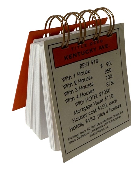 Kentucky Avenue Monopoly Mini Journal-Red Barn Collections