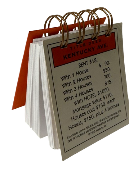 Kentucky Avenue Monopoly Mini Journal-Red Barn Collections