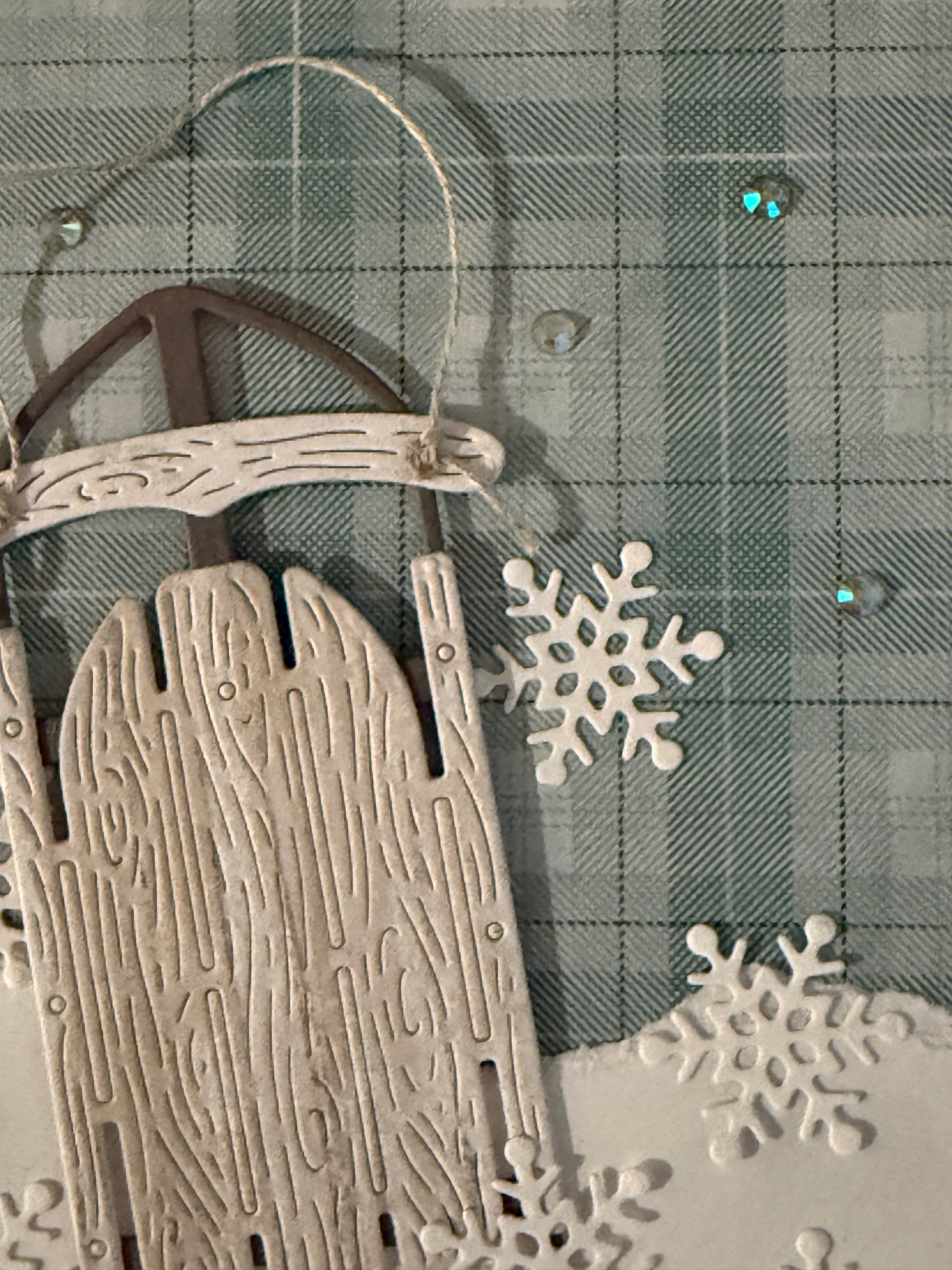 Let It Snow Sled Card — Handcrafted by Anne-Red Barn Collections
