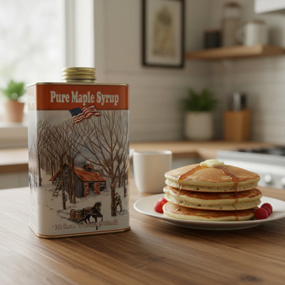 Vermont Maple Syrup – Lithographic Keepsake Tin-Red Barn Collections
