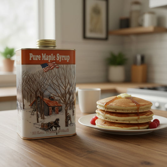 Vermont Maple Syrup – Lithographic Keepsake Tin-Red Barn Collections