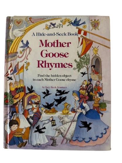 Mother Goose Rhymes - 1990 Vintage Hide and Seek Storybook-Red Barn Collections