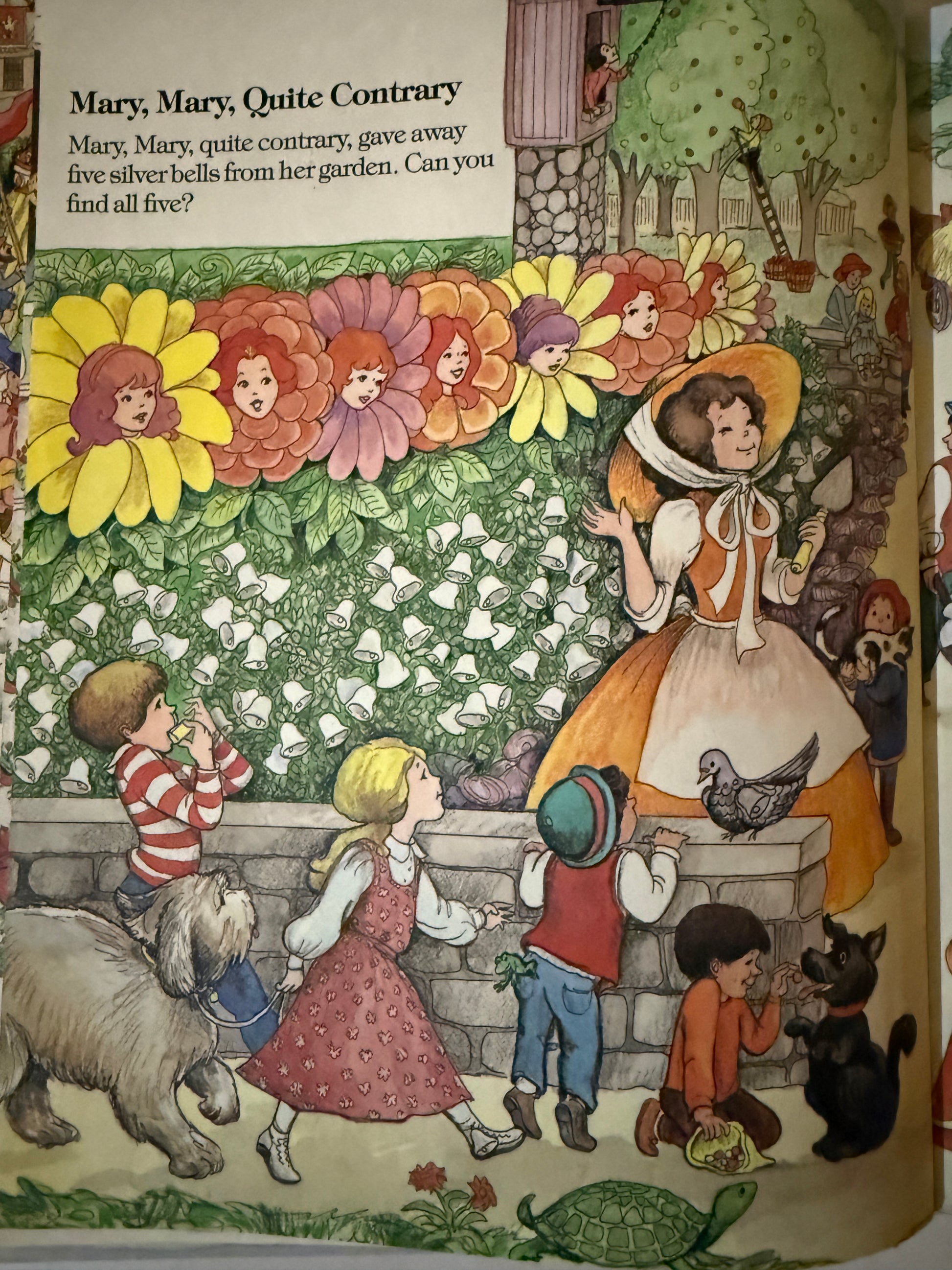 Mother Goose Rhymes - 1990 Vintage Hide and Seek Storybook-Red Barn Collections