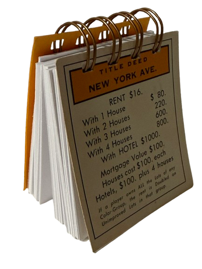 New York Ave. Monopoly Mini Journal-Red Barn Collections