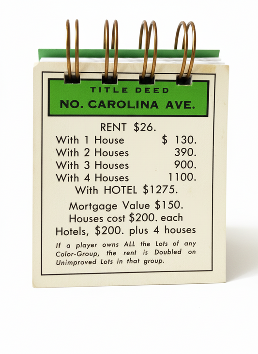 No Carolina Monopoly Mini Journal-Red Barn Collections