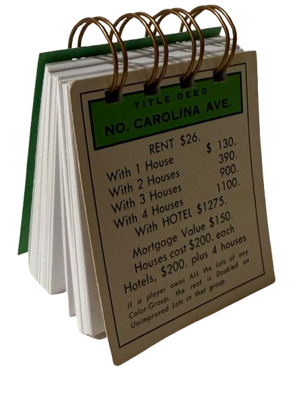 No Carolina Monopoly Mini Journal-Red Barn Collections