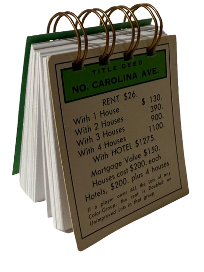 No Carolina Monopoly Mini Journal-Red Barn Collections