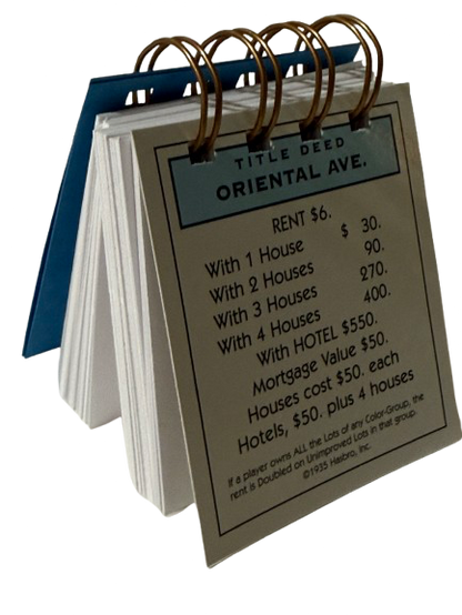 Oriental Ave Monopoly Mini Journal-Red Barn Collections