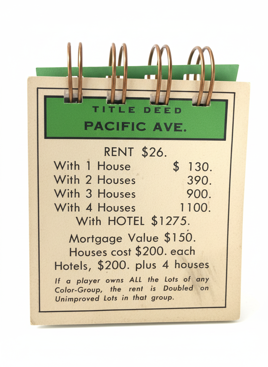 Pacific Avenue Monopoly Mini Journal-Red Barn Collections