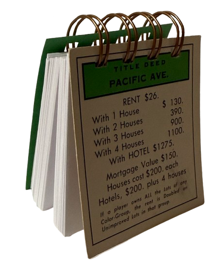 Pacific Avenue Monopoly Mini Journal-Red Barn Collections