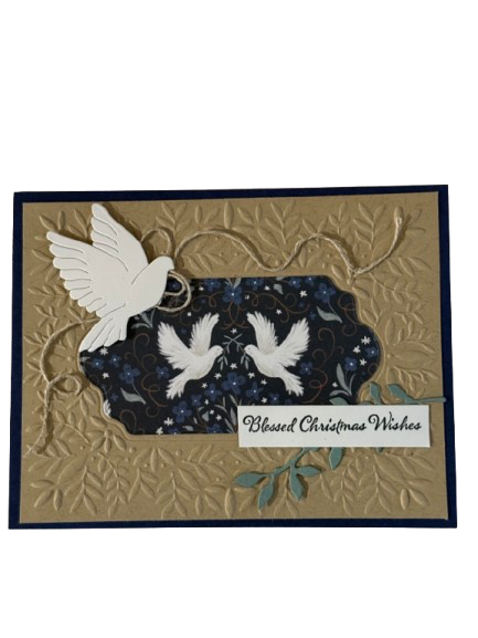 Peace Doves — Blessed Christmas Wishes Card by Anne-Red Barn Collections