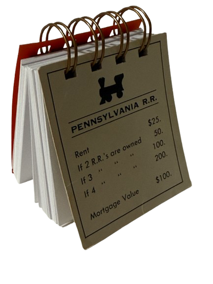 Pennsylvania Railroad Monopoly Mini Journal-Red Barn Collections