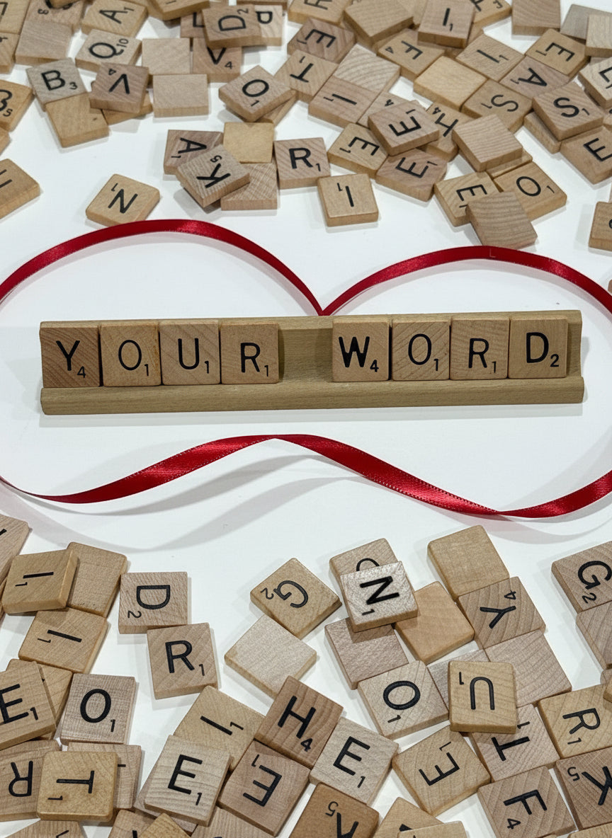 Custom Scrabble Ornament – Personalized Vintage Tile Name Ornament-Red Barn Collections