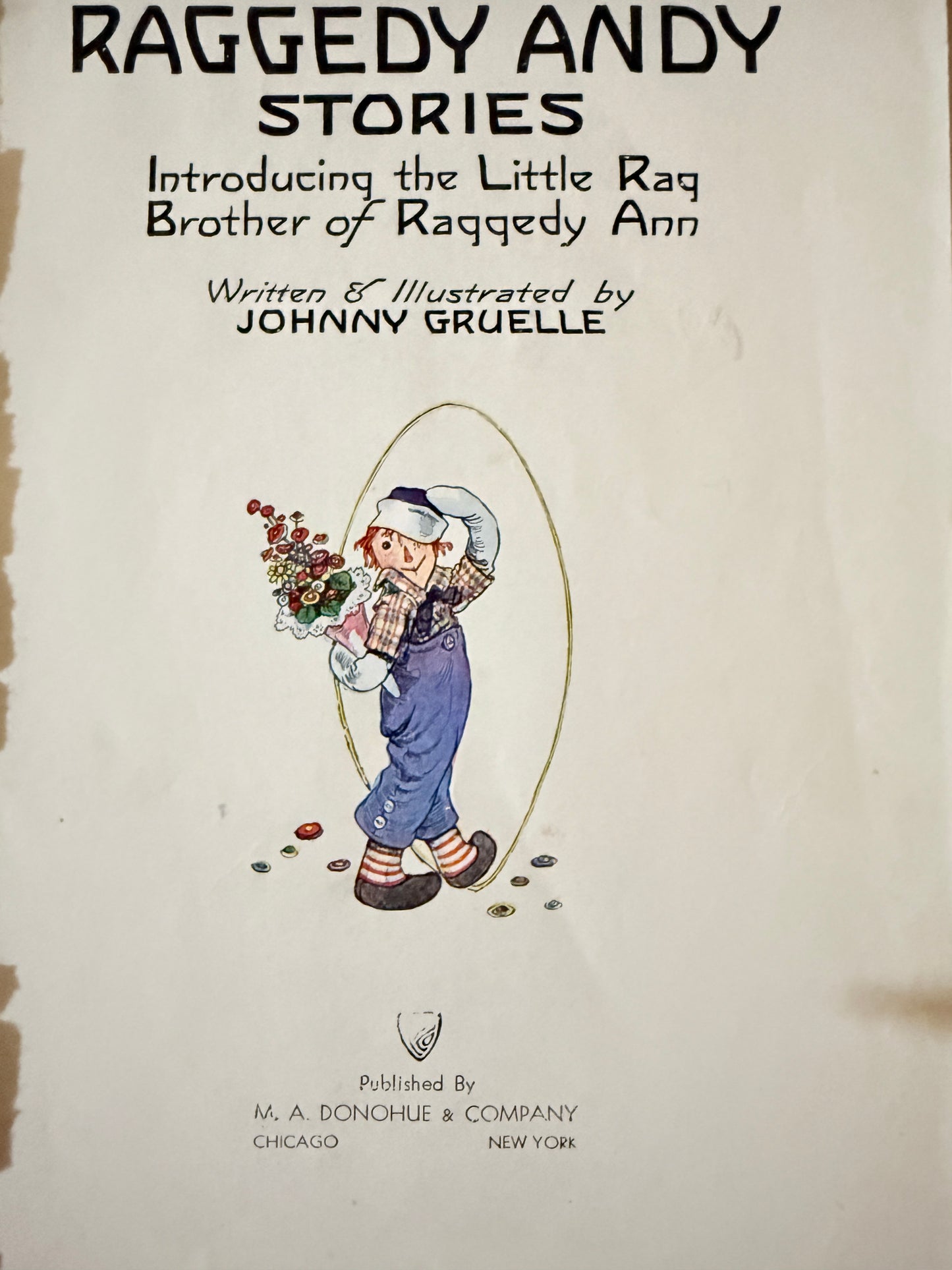 Raggedy Andy Stories — 1920 Upcycled Vintage Journal-Red Barn Collections