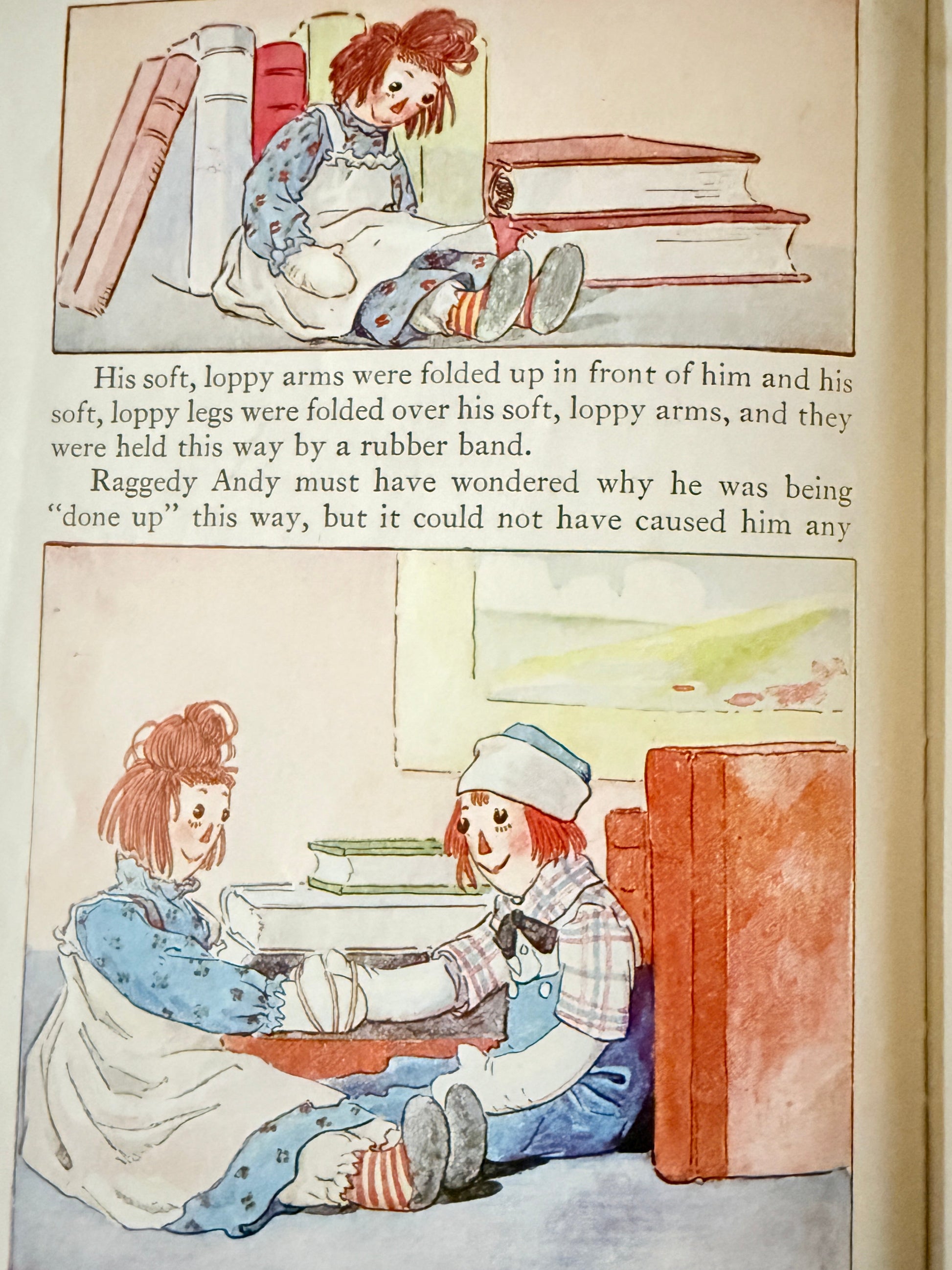 Raggedy Andy Stories — 1920 Upcycled Vintage Journal-Red Barn Collections