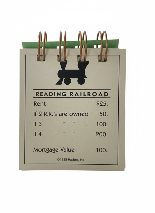 Reading Railroad Monopoly Mini Journal-Red Barn Collections